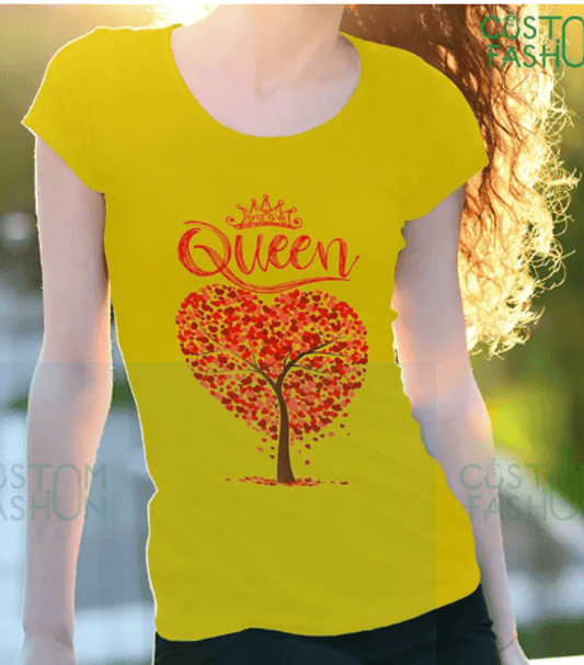 Boldbasics – Women Heart Queen Printed Regular Fit T-Shirt