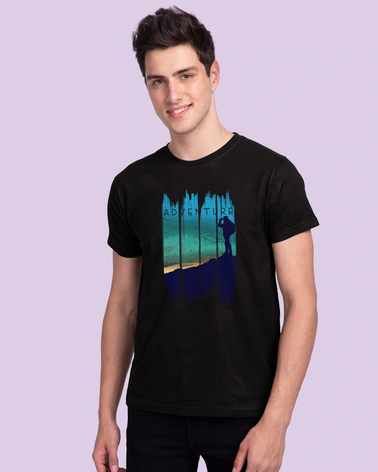 Boldbasics - Men's Black Adventure Time T-shirt