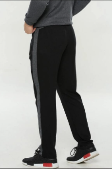 BasicsBold - Men's Black and Grey Trouser