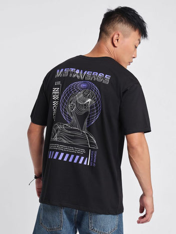 Boldbasics – Metaverse Printed Regular fit T-shirt for Men