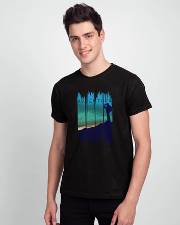 Boldbasics - Men's Black Adventure Time T-shirt