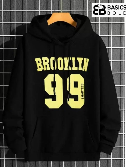 Bold basics -  Men Super Soft Broklyn99 Fleece Hoodie