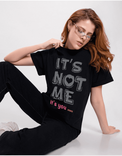 Boldbasics – Women Not Me Printed Regular Fit T-Shirt