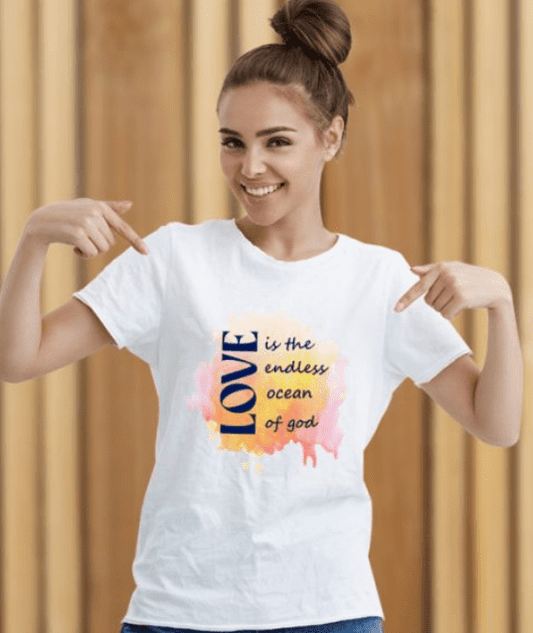 Boldbasics – Women LOVE Rainbow color Printed Regular Fit T-Shirt