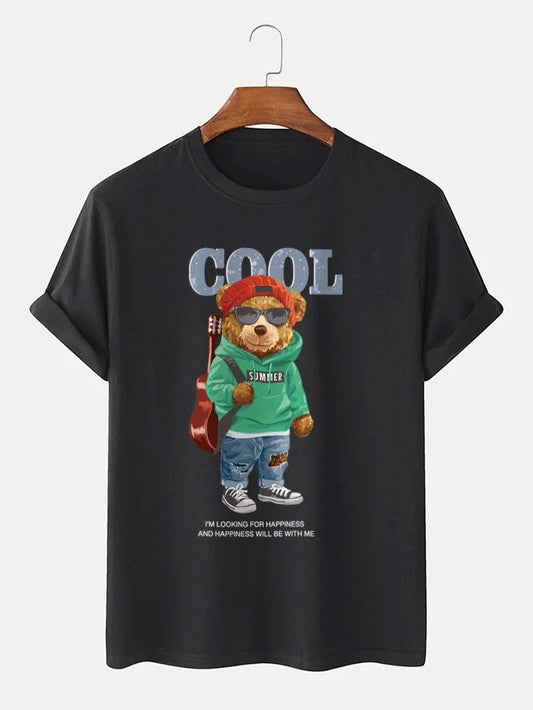 Boldbasics – Cool Bear Men's Printed Regular Fit T-Shirt