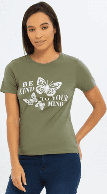 Boldbasics – Women Butterfly Printed Regular Fit T-Shirt