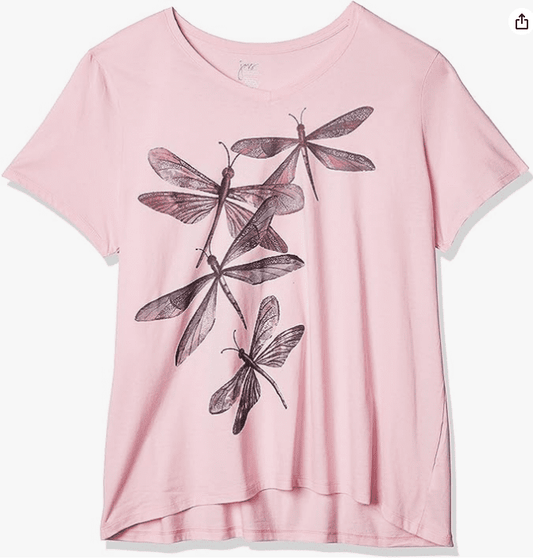 Boldbasics – Women Colorful Butterfly Printed Regular Fit T-Shirt