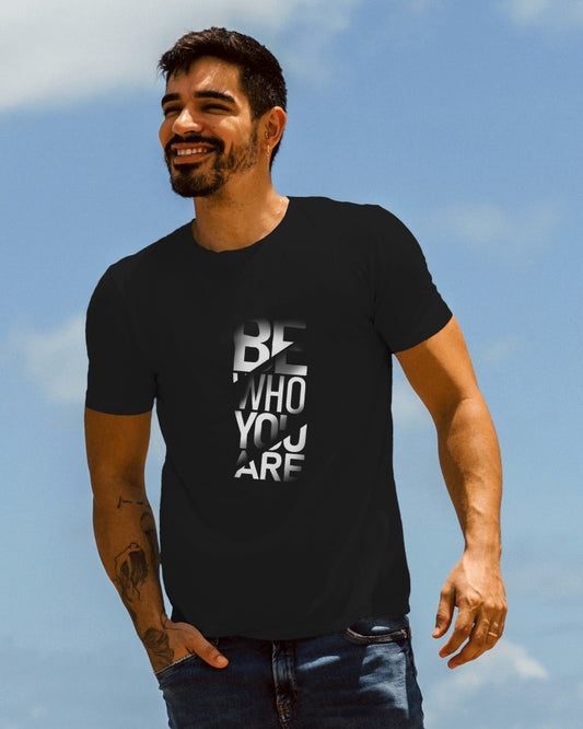 BoldBasics – Men's Slogan Printed Regular Fit T-Shirt