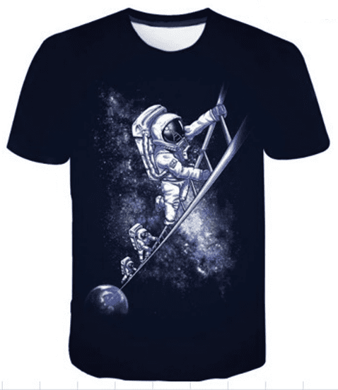 Boldbasics - SPACE Men's Printed Regular Fit T-Shirt